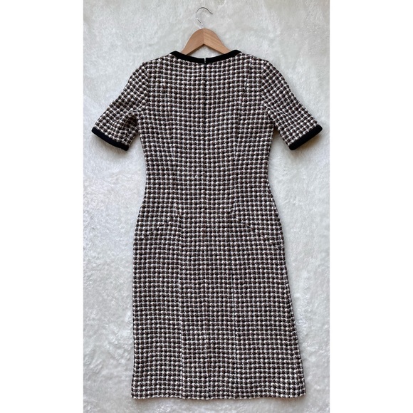 Brooks Brothers Brown & Black Checked Tweed A-Line Dress, Size 0 - Picture 13 of 16